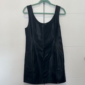 BB Dakota Black Leather Mini Dress